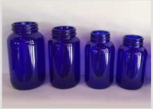 Cobalt Blue Glass Bottles for tablet Feature Image