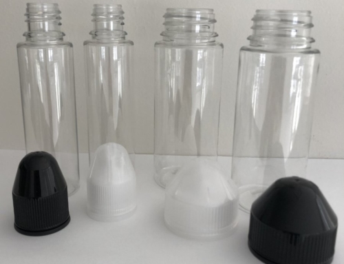 Ecig gorilla type pet bottles 60ml and 120ml, with caps and assembled dropper